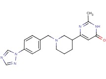 2-methyl-6-{1-[4-(1H-1,2,4-triazol-1-yl)benzyl]piperidin-3-yl}pyrimidin-4(3H)-one