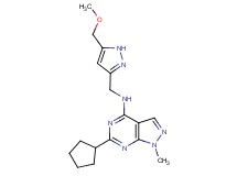 6-cyclopentyl-N-{[5-(methoxymethyl)-1H-pyrazol-3-yl]methyl}-1-methyl-1H-pyrazolo[3,4-d]pyrimidin-4-amine