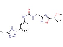 N-[3-(5-methyl-4H-1,2,4-triazol-3-yl)phenyl]-N'-{[5-(tetrahydrofuran-2-yl)-1,2,4-oxadiazol-3-yl]methyl}urea