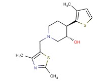 (3S*,4R*)-1-[(2,4-dimethyl-1,3-thiazol-5-yl)methyl]-4-(3-methyl-2-thienyl)piperidin-3-ol