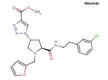 methyl 1-[(3R,5S)-5-({[2-(3-chlorophenyl)ethyl]amino}carbonyl)-1-(2-furylmethyl)-3-pyrrolidinyl]-1H-1,2,3-triazole-4-carboxylate