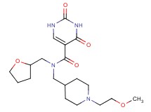N-{[1-(2-methoxyethyl)piperidin-4-yl]methyl}-2,4-dioxo-N-(tetrahydrofuran-2-ylmethyl)-1,2,3,4-tetrahydropyrimidine-5-carboxamide