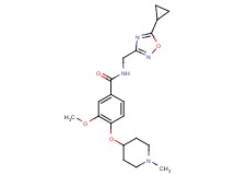 N-[(5-cyclopropyl-1,2,4-oxadiazol-3-yl)methyl]-3-methoxy-4-[(1-methylpiperidin-4-yl)oxy]benzamide
