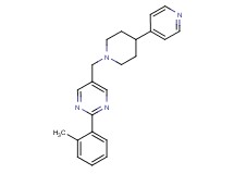 2-(2-methylphenyl)-5-{[4-(4-pyridinyl)-1-piperidinyl]methyl}pyrimidine