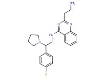 2-(2-aminoethyl)-N-[2-(4-fluorophenyl)-2-pyrrolidin-1-ylethyl]quinazolin-4-amine
