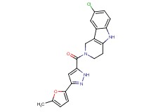 8-chloro-2-{[3-(5-methyl-2-furyl)-1H-pyrazol-5-yl]carbonyl}-2,3,4,5-tetrahydro-1H-pyrido[4,3-b]indole