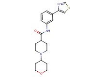 1-(tetrahydro-2H-pyran-4-yl)-N-[3-(1,3-thiazol-4-yl)phenyl]-4-piperidinecarboxamide