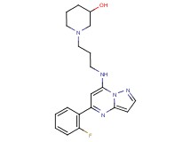 1-(3-{[5-(2-fluorophenyl)pyrazolo[1,5-a]pyrimidin-7-yl]amino}propyl)-3-piperidinol