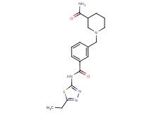 1-(3-{[(5-ethyl-1,3,4-thiadiazol-2-yl)amino]carbonyl}benzyl)piperidine-3-carboxamide
