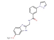 N-[(6-methoxy-1H-benzimidazol-2-yl)methyl]-3-(1H-pyrazol-1-yl)benzamide