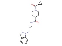 1-(cyclopropylcarbonyl)-N-[3-(1H-indazol-1-yl)propyl]-4-piperidinecarboxamide