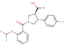 (3S*,4R*)-1-[2-(difluoromethoxy)benzoyl]-4-(4-fluorophenyl)pyrrolidine-3-carboxylic acid