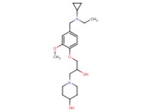 1-[3-(4-{[cyclopropyl(ethyl)amino]methyl}-2-methoxyphenoxy)-2-hydroxypropyl]piperidin-4-ol