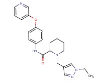 1-[(1-ethyl-1H-pyrazol-4-yl)methyl]-N-[4-(3-pyridinyloxy)phenyl]-2-piperidinecarboxamide