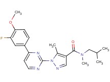 1-[4-(3-fluoro-4-methoxyphenyl)-2-pyrimidinyl]-N-isobutyl-N,5-dimethyl-1H-pyrazole-4-carboxamide