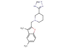 1-[(3,5-dimethyl-1-benzofuran-2-yl)methyl]-3-(4H-1,2,4-triazol-3-yl)piperidine