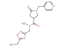 N-[(5-ethyl-1,2,4-oxadiazol-3-yl)methyl]-N-methyl-5-oxo-1-(4-pyridinylmethyl)-3-pyrrolidinecarboxamide