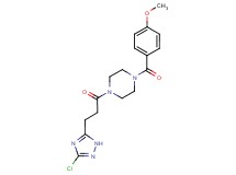 1-[3-(3-chloro-1H-1,2,4-triazol-5-yl)propanoyl]-4-(4-methoxybenzoyl)piperazine
