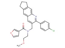 N-{[2-(4-chlorophenyl)-7,8-dihydro-6H-cyclopenta[g]quinolin-3-yl]methyl}-N-(2-methoxyethyl)-3-furamide