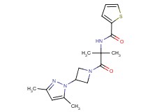 N-{2-[3-(3,5-dimethyl-1H-pyrazol-1-yl)azetidin-1-yl]-1,1-dimethyl-2-oxoethyl}thiophene-2-carboxamide