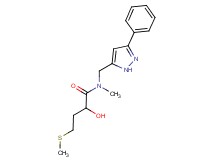 2-hydroxy-N-methyl-4-(methylthio)-N-[(3-phenyl-1H-pyrazol-5-yl)methyl]butanamide