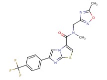 N-methyl-N-[(5-methyl-1,2,4-oxadiazol-3-yl)methyl]-6-[4-(trifluoromethyl)phenyl]imidazo[2,1-b][1,3]thiazole-3-carboxamide