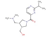{(3R*,4R*)-4-[(dimethylamino)methyl]-1-[(2-isopropylpyrimidin-4-yl)carbonyl]pyrrolidin-3-yl}methanol