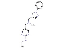 N-ethyl-5-({methyl[(1-phenyl-1H-pyrazol-4-yl)methyl]amino}methyl)-2-pyrimidinamine
