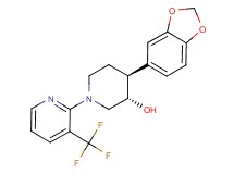 (3S*,4S*)-4-(1,3-benzodioxol-5-yl)-1-[3-(trifluoromethyl)pyridin-2-yl]piperidin-3-ol