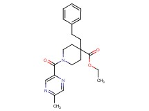 ethyl 1-[(5-methyl-2-pyrazinyl)carbonyl]-4-(2-phenylethyl)-4-piperidinecarboxylate