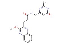 3-(3-methoxyquinoxalin-2-yl)-N-[(2-methyl-6-oxo-1,6-dihydropyrimidin-4-yl)methyl]propanamide