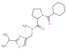 1-(cyclohexylcarbonyl)-N-[(2-isopropyl-1,3-thiazol-4-yl)methyl]-N-methylpyrrolidine-2-carboxamide