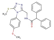 N-{[4-(4-methoxyphenyl)-5-(methylthio)-4H-1,2,4-triazol-3-yl]methyl}-2,2-diphenylacetamide
