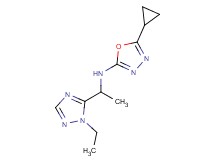 5-cyclopropyl-N-[1-(1-ethyl-1H-1,2,4-triazol-5-yl)ethyl]-1,3,4-oxadiazol-2-amine