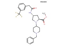 methyl (4R)-1-(1-benzyl-4-piperidinyl)-4-({[3-(trifluoromethyl)phenyl]acetyl}amino)-L-prolinate