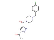 1-(5-{[4-(4-chlorobenzyl)-1-piperazinyl]carbonyl}-1H-pyrazol-3-yl)ethanone