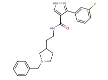 N-[2-(1-benzyl-3-pyrrolidinyl)ethyl]-3-(3-fluorophenyl)-1H-pyrazole-4-carboxamide