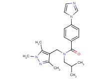 4-(1H-imidazol-1-yl)-N-isobutyl-N-[(1,3,5-trimethyl-1H-pyrazol-4-yl)methyl]benzamide