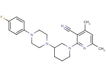 2-{3-[4-(4-fluorophenyl)-1-piperazinyl]-1-piperidinyl}-4,6-dimethylnicotinonitrile