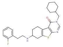 3-(cyclohexylmethyl)-7-{[2-(2-fluorophenyl)ethyl]amino}-5,6,7,8-tetrahydro[1]benzothieno[2,3-d]pyrimidin-4(3H)-one