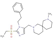 2-{[2-(ethylsulfonyl)-1-(2-phenylethyl)-1H-imidazol-5-yl]methyl}-8-methyl-2,8-diazaspiro[5.5]undecane