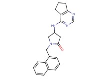 4-(6,7-dihydro-5H-cyclopenta[d]pyrimidin-4-ylamino)-1-(1-naphthylmethyl)pyrrolidin-2-one