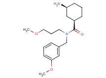 (1R*,3S*)-3-amino-N-(3-methoxybenzyl)-N-(3-methoxypropyl)cyclohexanecarboxamide