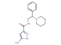 5-amino-N-(2-phenyl-2-piperidin-1-ylethyl)-1H-pyrazole-3-carboxamide