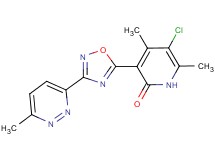 5-chloro-4,6-dimethyl-3-[3-(6-methyl-3-pyridazinyl)-1,2,4-oxadiazol-5-yl]-2(1H)-pyridinone