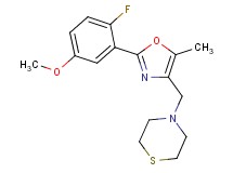 4-{[2-(2-fluoro-5-methoxyphenyl)-5-methyl-1,3-oxazol-4-yl]methyl}thiomorpholine