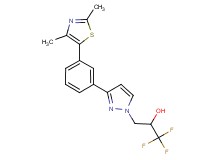 3-{3-[3-(2,4-dimethyl-1,3-thiazol-5-yl)phenyl]-1H-pyrazol-1-yl}-1,1,1-trifluoro-2-propanol