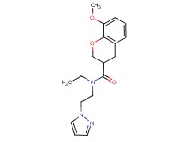 N-ethyl-8-methoxy-N-[2-(1H-pyrazol-1-yl)ethyl]-3-chromanecarboxamide