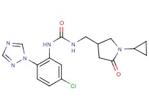 N-[5-chloro-2-(1H-1,2,4-triazol-1-yl)phenyl]-N'-[(1-cyclopropyl-5-oxopyrrolidin-3-yl)methyl]urea