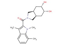 (3aR*,5R*,6S*,7aS*)-2-[(1,3,7-trimethyl-1H-indol-2-yl)carbonyl]octahydro-1H-isoindole-5,6-diol